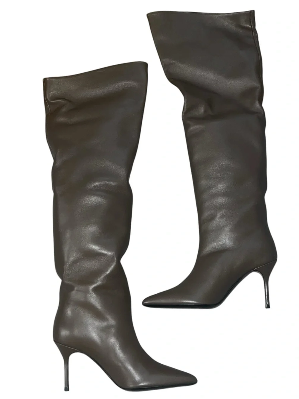 NEW NIB STAUD Sebastian Over The Knee Boots In Truffle Leather